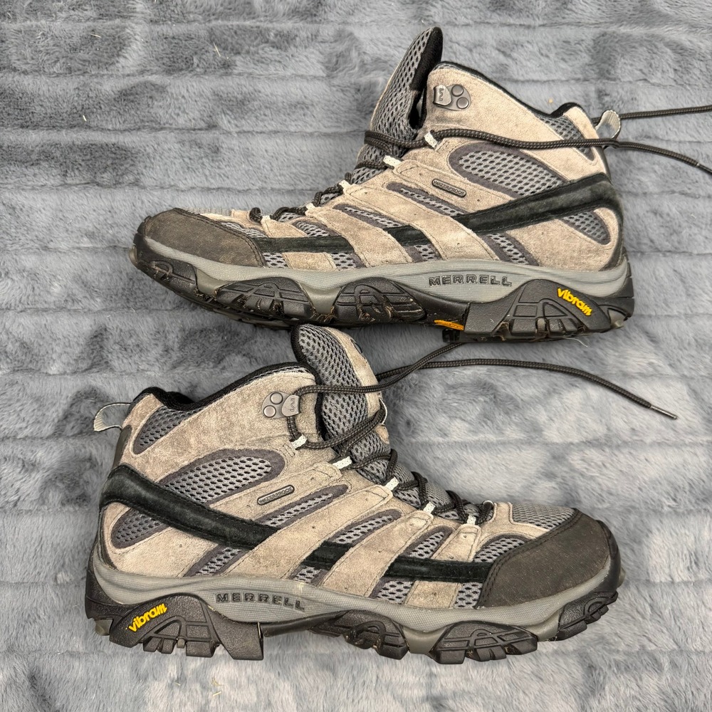 Merrell Moab 2 Mid Waterproof Hiking Boots Granite Grey Black Mens 13 J06055